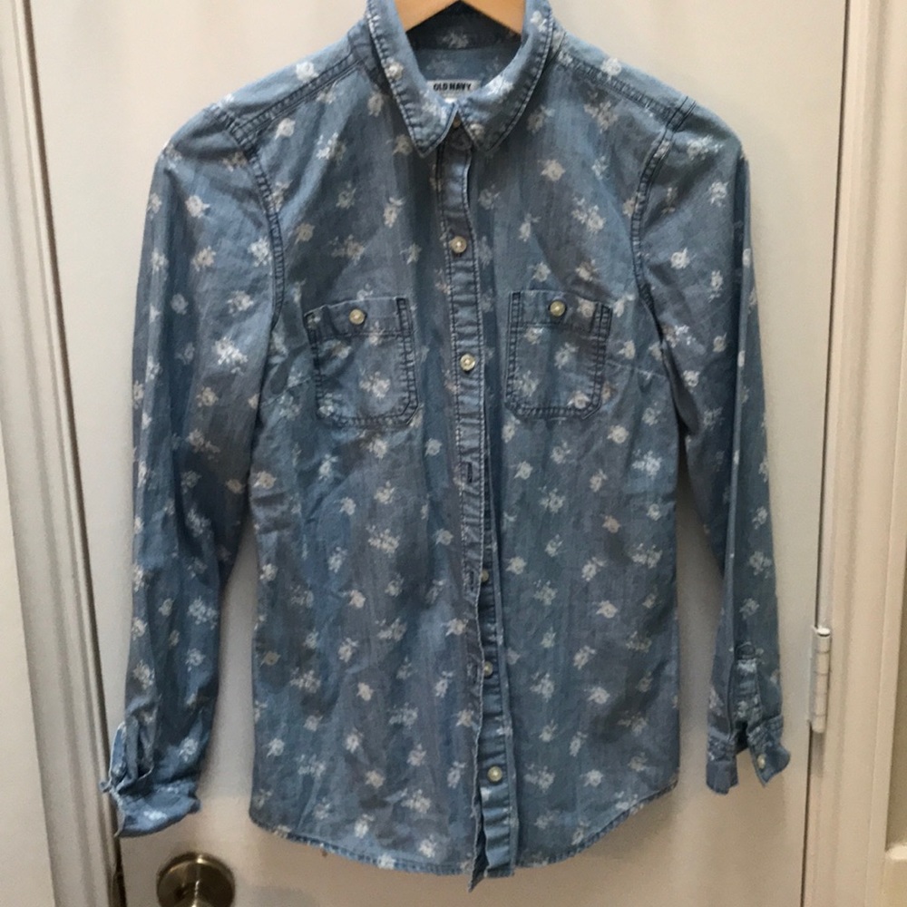 Flower Denim Shirt